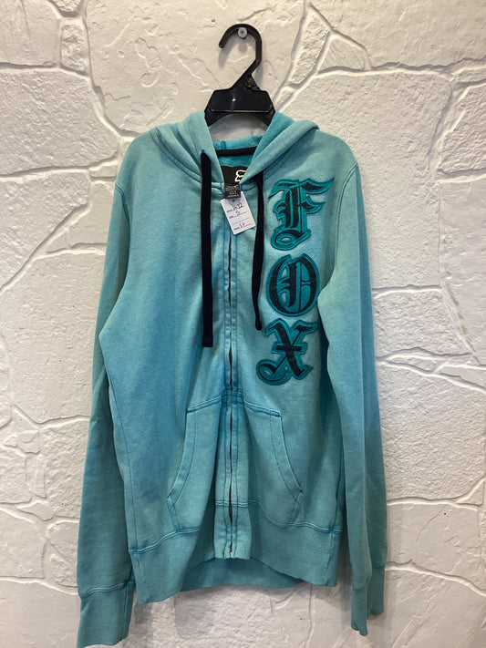 Fox zipper sweater size s